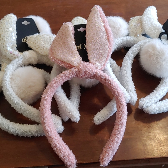 nOir bunny headband with hair tie - Picture 5 of 10